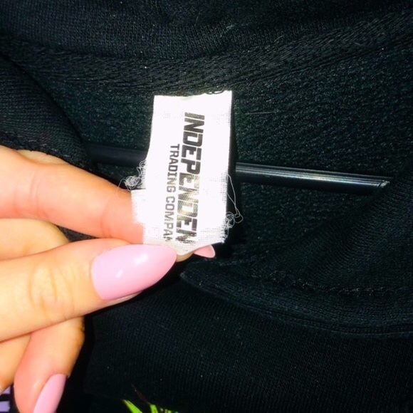 INDEPENDENT TRADING CO Black Pineapple Funny Graphic Drawstring Hoodie - Picture 3 of 6